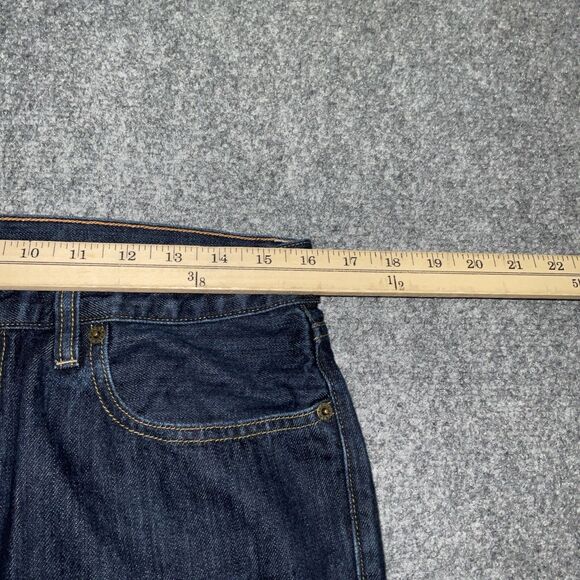 J. Crew Jeans Mens  Size 32  Blue The Driggs Straight Dark Wash - Picture 3 of 9